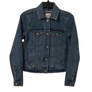 Abercrombie & Fitch Women's Blue Denim Button Double Pocket Jacket Size XS